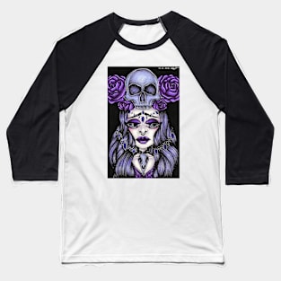Skull girl Baseball T-Shirt